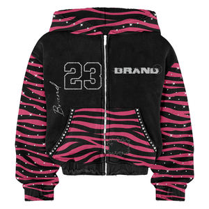 Sudadera con Capucha de Alta Calidad con Lavado Ácido, 100% Algodón, Sudadera con Capucha con Cierre y Lavado Ácido, Sudadera con Bordado Desgastado para Hombre - Product Image 1