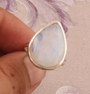 แหวนพลอยพลอยรูปลูกแพร์สีรุ้งออกแบบเป็น925เงินสเตอร์ลิงแฮนด์เมดแหวนหมั้นไอเดียของขวัญเครื่องประดับหินวันเกิด - Product Image 3