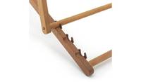 Chaise longue de jardin pliable en teck massif Elisa, moderne et portable, pour hôtel et parc, utilisation en extérieur