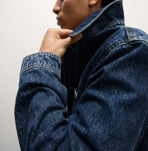 Chaqueta Vaquera para Hombre, Diseño de Moda 2026, Alta Calidad, Cuello Alto, Logotipo Frontal, Reversible, Forro Polar, Hecho a Medida, Venta al Por Mayor - Product Image 6