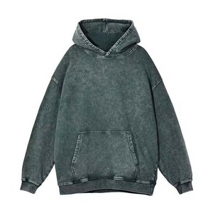 Algodón de alta calidad lavado con ácido transpirable ligero personalizado de talla grande para estampado Puff con capucha para ropa de calle de invierno - Product Image 3