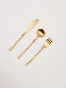 Royal Luxury Brass Serving Flatware Cutlery Set for Home Wedding Dinner Brass Flatware <b>Rose</b> <b>Gold</b> Cutlery Set Hot Sale Product. - Product Image 5