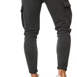 Meilleurs pantalons de survêtement en coton tricoté anti-rides de haute qualité pour hommes, poches latérales, logo personnalisé brodé, taille moyenne - Product Image 6