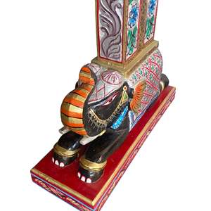 Silla Columpio Tradicional de Madera, Muebles Cómodos para Exteriores, para Jardín o Sala de Estar, Diseño Pintado - Product Image 4