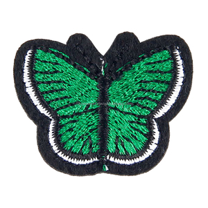 ป้ายหนังคุณภาพสูงแผ่นรีดติดเสื้อผ้าสามารถซักได้ใหม่รูปทรงผีเสื้อ/ผ้าทอลายทแยง - Product Image 5