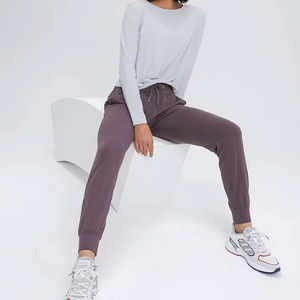 Pantalones informales transpirables de color verde sólido para mujer, hechos en fábrica, diseño OEM personalizado, MOQ bajo, talla XL para invierno - Product Image 5