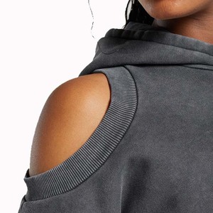 Sudaderas con capucha para mujer Ropa de mujer de calidad premium Sudaderas con capucha Ropa informal Superventas 2025 Transpirable OEM Jersey de contraste para mujer - Product Image 2