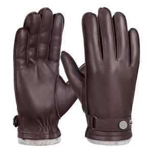 Gants en cuir de haute qualité pour hommes écran tactile pour vêtements d'hiver nouvelle mode décoration chaude des mains pour les scènes d'extérieur habillage quotidien - Product Image 1