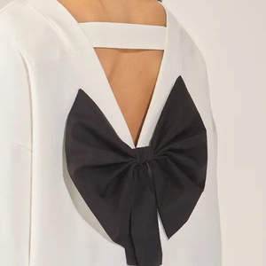 Sudadera con capucha informal con bordado frontal de punto liso de invierno con logotipo personalizado, sudadera en blanco de estilo suelto para mujer de talla grande - Product Image 5