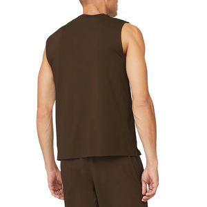 Débardeurs sur mesure pour hommes, chemises décontractées sans manches légères et durables de haute qualité, méthode de tissage en tricot respirant, vente en gros - Product Image 2