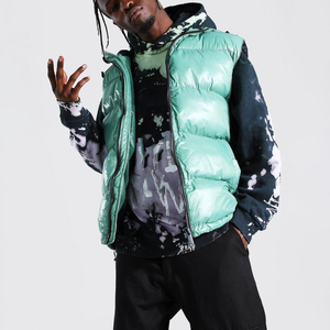 บอมเบอร์แจ็คเก็ตไซส์ใหญ่พิเศษสำหรับผู้ชายเสื้อโค้ทแจ็คเก็ตไนลอนแขนกุดให้ความอบอุ่นสำหรับฤดูหนาวโลโก้ออกแบบได้ตามต้องการ - Product Image 1