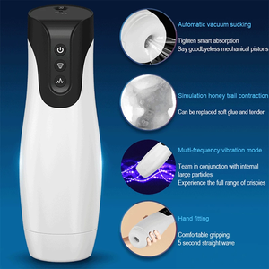 Volwassen Automatische Krachtige Zuigzuiger Zuigen Verwarming Seksspeeltjes Echte <span class=keywords><strong>Vagina</strong></span> Zuigen Vibrator Gereedschap Mannelijke Masturbator Cup Voor Man - Product Image 3