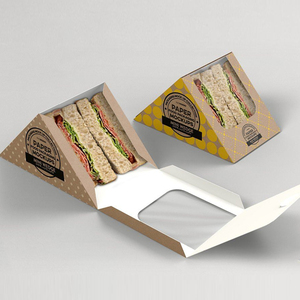 Cajas de papel Kraft reciclables para comida rápida, fiambrera personalizada transparente con ventana para guardar ensaladas y frutas - Product Image 3