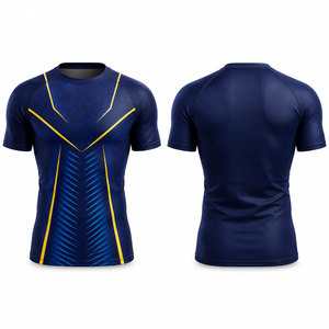 Chemise à manches courtes pour homme, anti-UV, bleu, imprimé tribal, séchage rapide, polyester, pour activités de plein air - Product Image 4