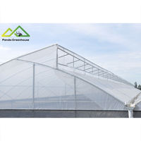 Meestverkochte grote zaagtandvormige multi-span PE poly kassen met hoog-efficiënt natuurlijk ventilatiesysteem voor tropische en subtropische gewassen