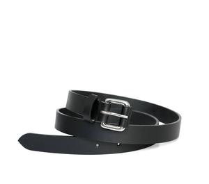 Ceinture décontractée/formelle en cuir noir vintage pour homme 100% Ceinture en cuir véritable - Product Image 1