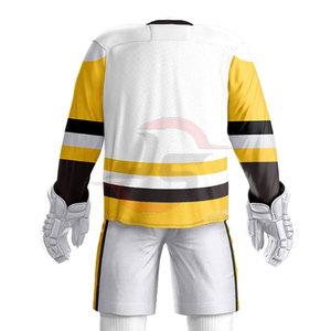 Ensemble maillot et short de hockey sur glace d'équipe personnalisés de qualité supérieure avec uniformes 100% polyester respirants à séchage rapide - Product Image 6