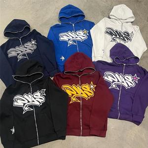 ¡Novedad de 2025! Sudaderas con capucha de cara completa mezcladas de algodón de alta calidad para hombre con estampado 3D y cremallera con logotipo personalizado para invierno - Product Image 1