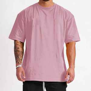 Crew Fitness T-shirts à col rond pour hommes Surdimensionné 100% coton Polyester Séchage rapide et respirant Longue longueur avec imprimés de logo solides - Product Image 2