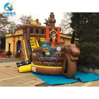 Château Gonflable Commercial Thème Pirate avec Toboggans et Aire de Saut pour Enfants – Idéal pour Événements Extérieurs – Offre Spéciale