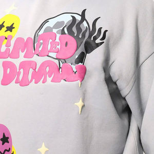 Sweat à capuche personnalisé de haute qualité 100% coton 500 g/m² Sweat à capuche unisexe imprimé en 3D Sweat à capuche en relief avec logo personnalisé et design unique - Product Image 2