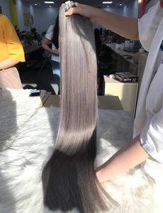 ขายส่งผมดิบคุณภาพสูงสีเทาอ่อนกระดูกตรงรวมกลุ่มต่อผมมนุษย์เวียดนาม 100% ด้วยคุณภาพที่ดีที่สุด - Product Image 5