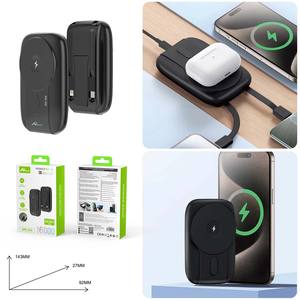 Batterie externe portable HPK-050 Digitalome, câble Type-C, charge sans fil, 60000mAh, USB, 25W, pour téléphone et casque - Product Image 3