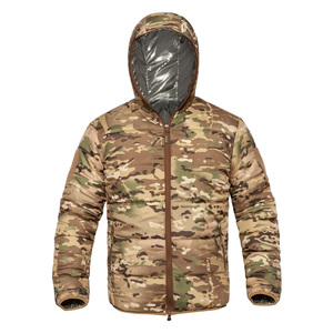 Vente en gros de vestes de chasse en plein air coupe-vent en coton respirant avec capuche isolée personnalisée et imperméable à l'eau - Product Image 1