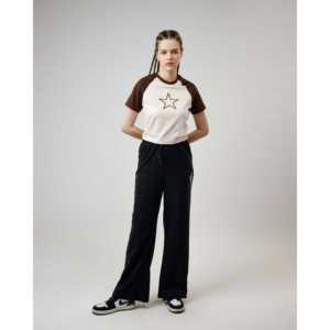 เสื้อยืดแร็กแลน Y2K ผ้าฝ้าย 100% ทรงเข้ารูป สไตล์เซ็กซี่ ระบายอากาศได้ดี ลายตัวอักษรและรูดาว ไซส์ XS XXS แขนสั้น สำหรับฤดูร้อน - Product Image 1