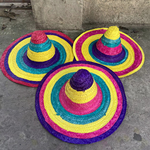 Sombrero Mexicano de Paja Divertido para Fiesta, Estilo Nuevo, Alta Calidad, Color Mexicano, Sombrero de Santa Claus - Product Image 1