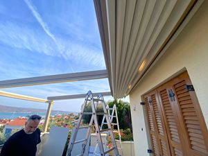 SISTEMA DE PERGOLA RETRÁCTIL, Pérgola Moderna de Aleación de Aluminio, Toldo para Exteriores, Gazebo, Techo de Pabellón, Sombra para Restaurante y Cafetería - Product Image 6
