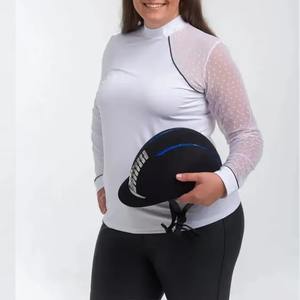 Chemise de concours d'équitation pour femmes, vente chaude, vêtements d'équitation, chemise de concours de course, haut de compression pour femme, chemises de compétition - Product Image 6