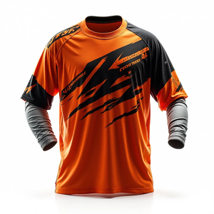 Obtenez un maillot de course de motocross à manches longues sur mesure pour homme, confortable, vêtements de sport de motocross, vêtements de course automobile - Product Image 2