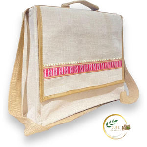 Sac de jute de séminaire écologique de qualité supérieure coloré avec poche à fermeture éclair bon prix pour les produits textiles et cuir de qualité supérieure - Product Image 2