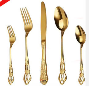 latest design <b>golden</b> finished metal stainless steel wedding party decor cutlery for hotel restaurant and <b>bar</b> - Product Image 1