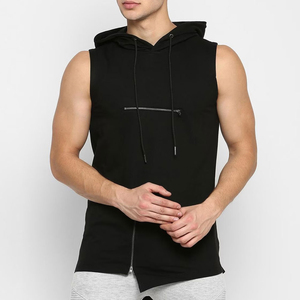 Sweat-shirt sans manches pour homme, de qualité supérieure, brodé, séchage rapide, 100% coton, molleton, vente en gros, livraison rapide, meilleur prix, OEM - Product Image 1