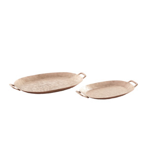 Plateau en aluminium fait main de style moderne avec la poignée pour l'usage de restaurant de Noël de mariage d'hôtel - Product Image 2