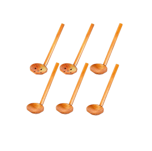 Cuillère à mélanger en bois personnalisée cuillère à soupe longues cuillères à soupe en bois pour la cuisson et l'agitation couleur bois naturel - Product Image 5