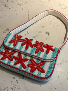 Multicolor Beaded <b>Bag</b> with Handle, Handheld <b>Bag</b>, Casual Hand <b>Bag</b>, Indian Handicraft, Handmade, <b>Baguette</b> <b>bag</b>, - Product Image 5