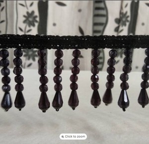 พู่ลูกปัดขอบผ้าลูกไม้5หลา/ล็อต - Product Image 1