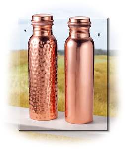 Modern Hammered Pattern <b>metal</b> Copper <b>Water</b> <b>Bottle</b> for Office Yoga Class Drinking Leak Proof to Use Copper <b>Water</b> <b>Bottle</b> - Product Image 1