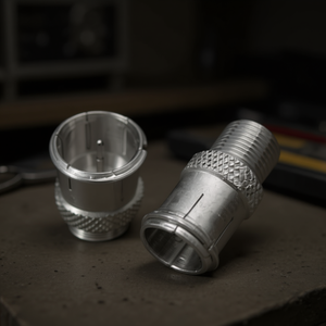 Adaptador y Conector de Antena Rápido CON800 Macho y Hembra Plateado - Product Image 3