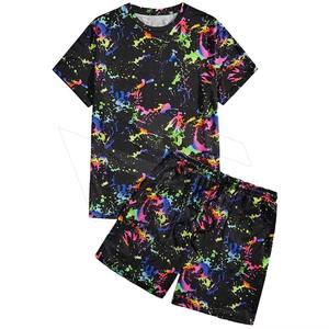 Impression complète printemps été ensemble court de plage vente chaude séchage rapide hommes été coton respirant vêtements de plage hommes ensembles courts - Product Image 1