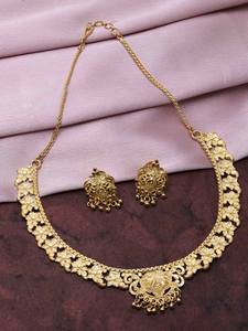 Venta al por mayor de joyería de moda de boda ortodoxa 14K 18K 24K chapado en oro latón oro lleno collares conjunto - Product Image 2