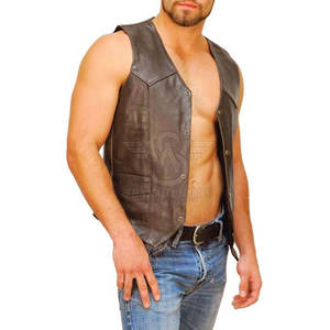 Chaleco de Motociclista de Cuero, Cortavientos, Estilo Vintage, Resistente, Cómodo, Duradero - Product Image 3