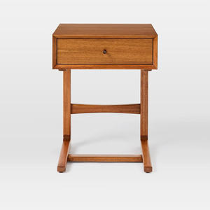 Table de chevet Gajon en teck massif de haute qualité, couleur marron, pour chambre à coucher. - Product Image 1