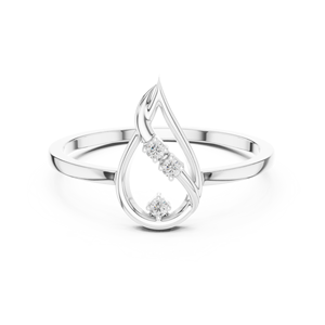 Pendientes largos de plata de 18K con elegantes anillos de diamantes - Product Image 5