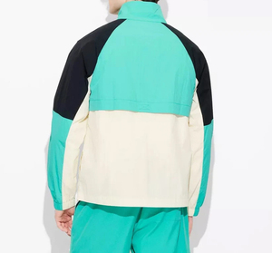 American Street Wear Chaqueta y pantalones cortos cortavientos con cuello levantado de dos tonos Unisex Cortavientos suelto y de moda para exteriores - Product Image 3