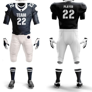 Nuevas llegadas por encargo transpirable impreso poliéster reversible fútbol americano camisetas pantalones uniformes conjunto colores personalizados - Product Image 6