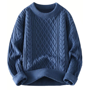 Wholesale Price New Arrivals Fashion Long Sleeve Knitted Wool/Cashmere Men Winter <b>Sweater</b> Pullover Custom Front Anti-Pilling - Product Image 1